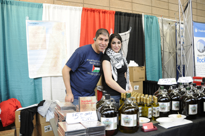 Olive oil sellers at the Arab Cultural Festival.