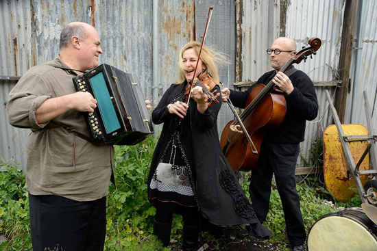 Veretski Pass musicians are, left to right, Joshua Horowitz, Cookie Segelstein, and Stuart Brotman.  A Living Cultures grant will support the recording of Polish-Jewish repertoire with live concerts and discussion throughout the year.