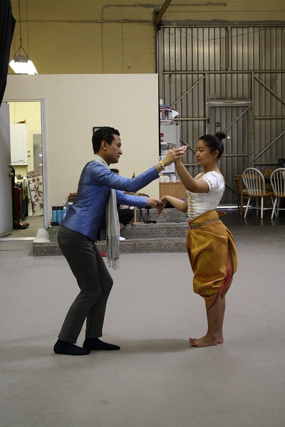 Master Cambodian dancer Prumsodun Ok (left) and his sister and 2011 apprentice Khannia Ok.