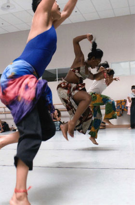 Students at Lahydi Dance Theater’s Oakland Guinea Dance Conference.