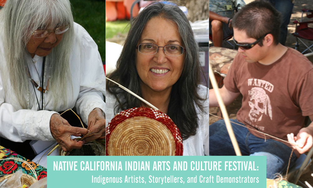 Some of the artists who will be at the festival (from left to right): Julia Parker (Coast Miwok, Kashaya), Linda Yamane (Rumsien Ohlone), and Carson Bates (Central Sierra Mewuk).